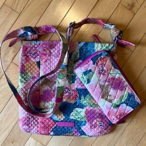 Vera Bradley crossbody bag and matching wallet